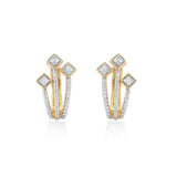 Circled Flourish Diamond Earrings