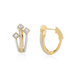 Circled Flourish Diamond Earrings