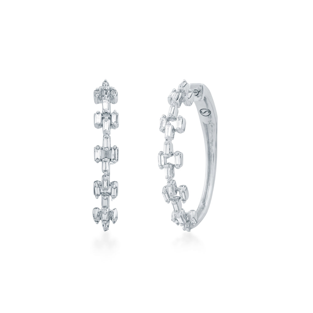 Circled Luminous Diamond Earrings