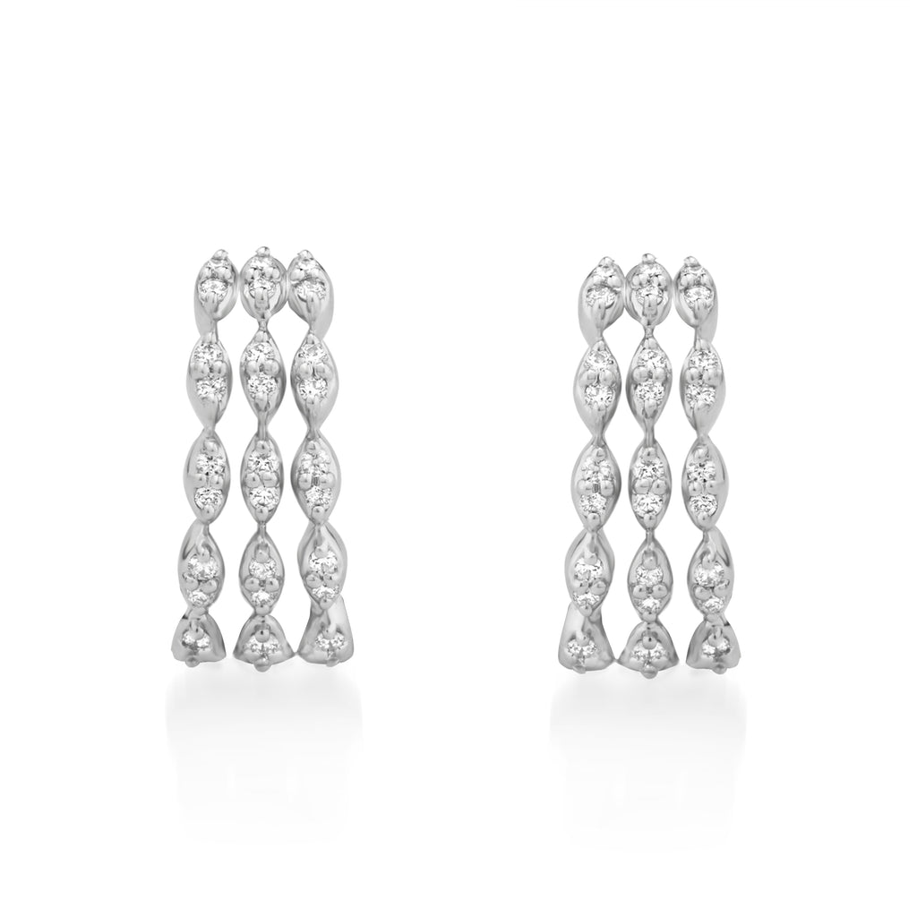 Circled Clincher Diamond Earrings