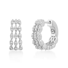 Load image into Gallery viewer, Circled Clincher Diamond Earrings
