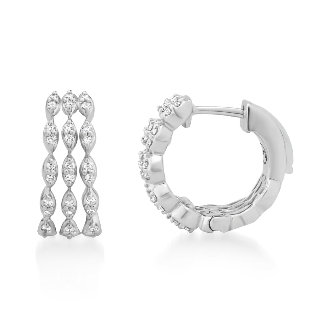 Circled Clincher Diamond Earrings