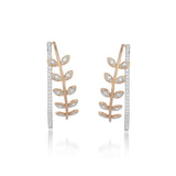 Circled Foliage Diamond Earrings