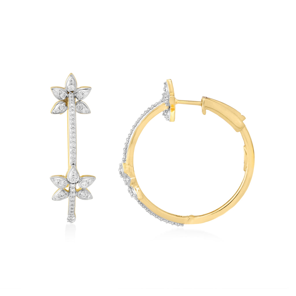 Circled Links Diamond Earrings