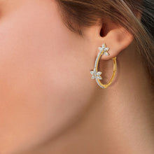 Load image into Gallery viewer, Circled Links Diamond Earrings
