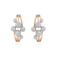 Load image into Gallery viewer, Circled Crescent Diamond Earrings
