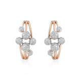 Circled Crescent Diamond Earrings