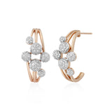 Circled Crescent Diamond Earrings