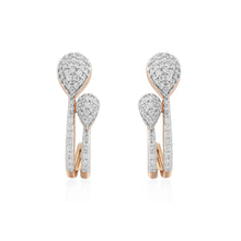 Load image into Gallery viewer, Circled Shooting Star Diamond Earrings
