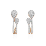 Circled Shooting Star Diamond Earrings