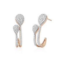 Load image into Gallery viewer, Circled Shooting Star Diamond Earrings
