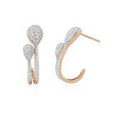 Circled Shooting Star Diamond Earrings