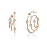 Circled Labyrinth Diamond Earrings