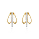 Circled Spheres Diamond Earrings