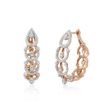 Circled Entwined Diamond Earrings