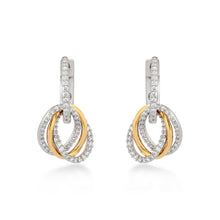 Load image into Gallery viewer, Circled Knotted Diamond Earrings

