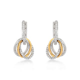 Circled Knotted Diamond Earrings