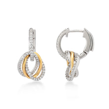 Load image into Gallery viewer, Circled Knotted Diamond Earrings
