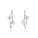 Circled Clutch Diamond Earrings