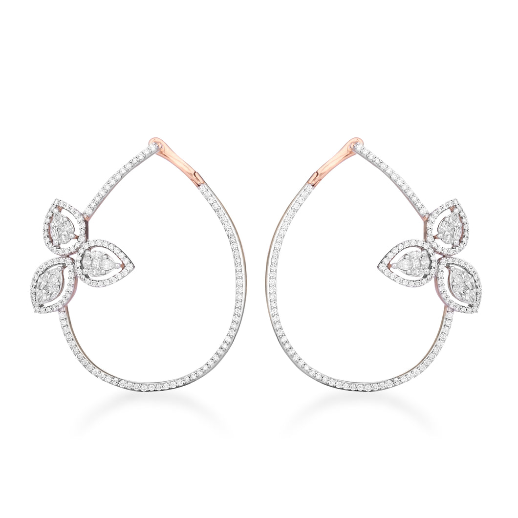 One Petals Diamond Earrings*