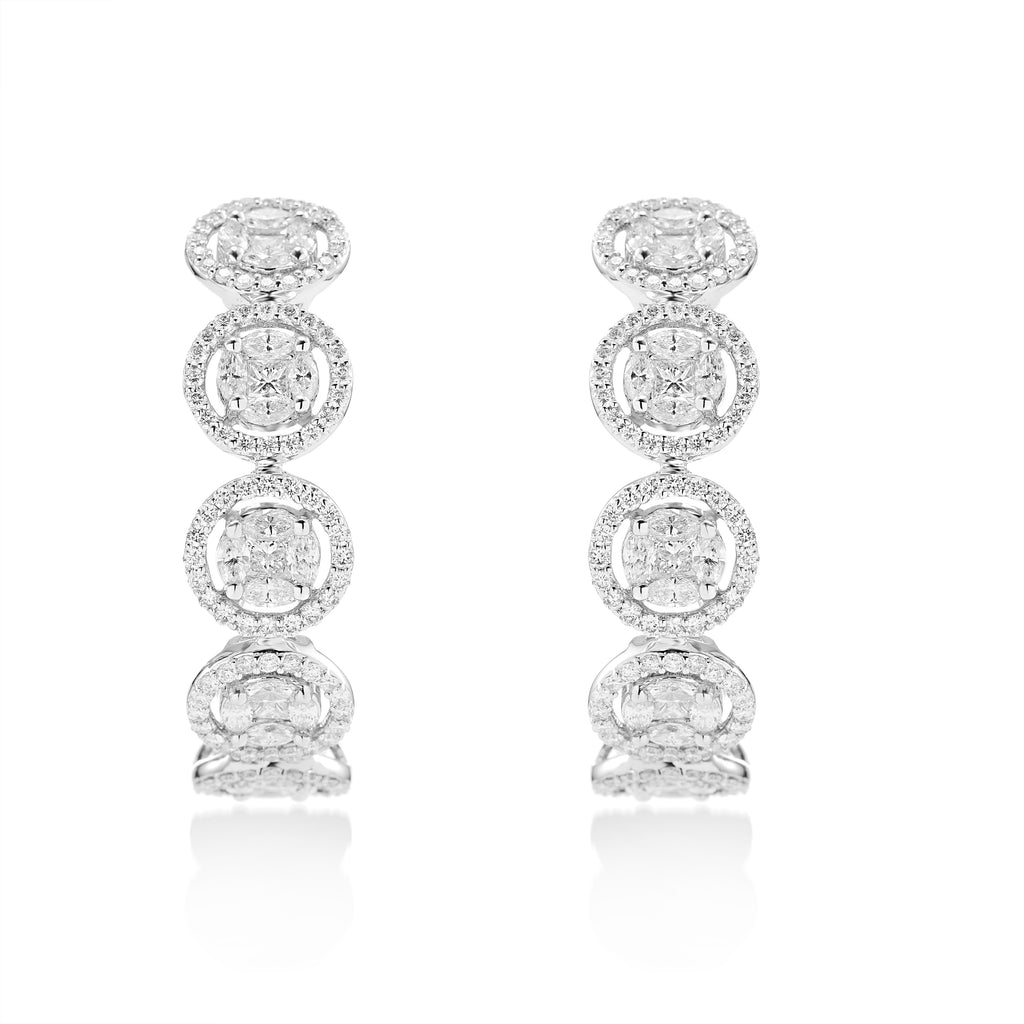 Circled Alyssum Diamond Earrings*