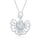 One Floret Diamond Pendant